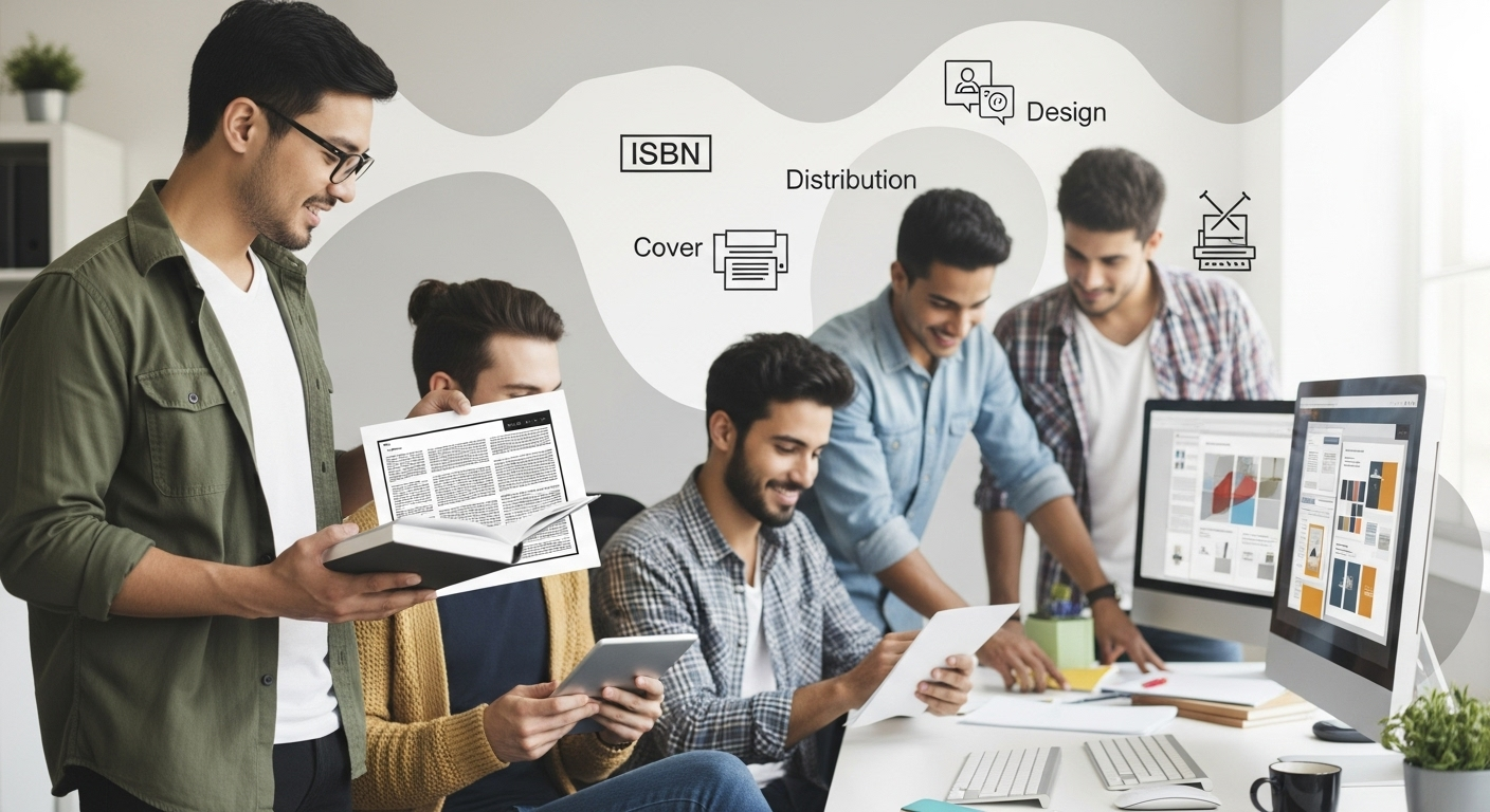 Buku terbuka dengan halaman yang bersinar